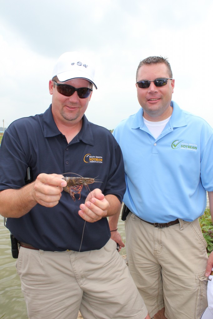 Chris & Jeremy at the shrimp breeding farm