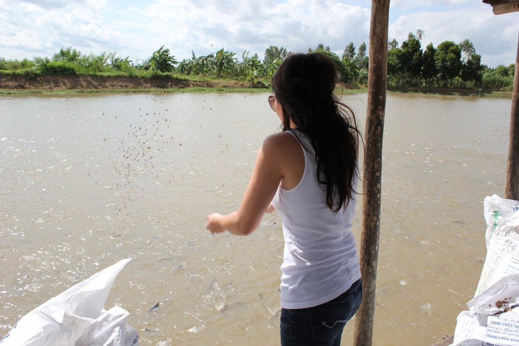 Sarah Feeding Fish